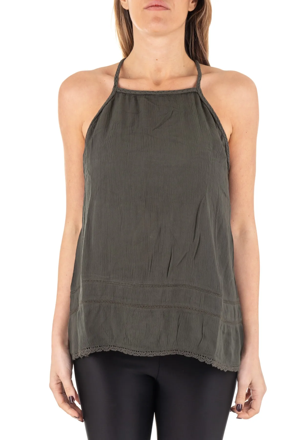 SUPERDRY  Unterhemd - Khaki - Regular Fit