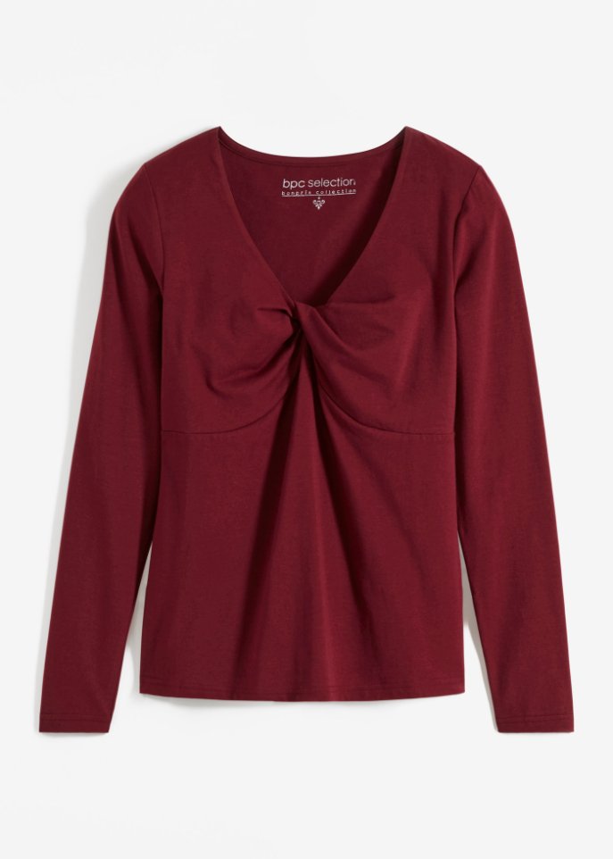 Langarmshirt mit Knotendetail