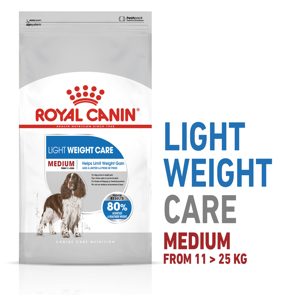 ROYAL CANIN LIGHT WEIGHT CARE MEDIUM 3kg + Mousse 12x85g
