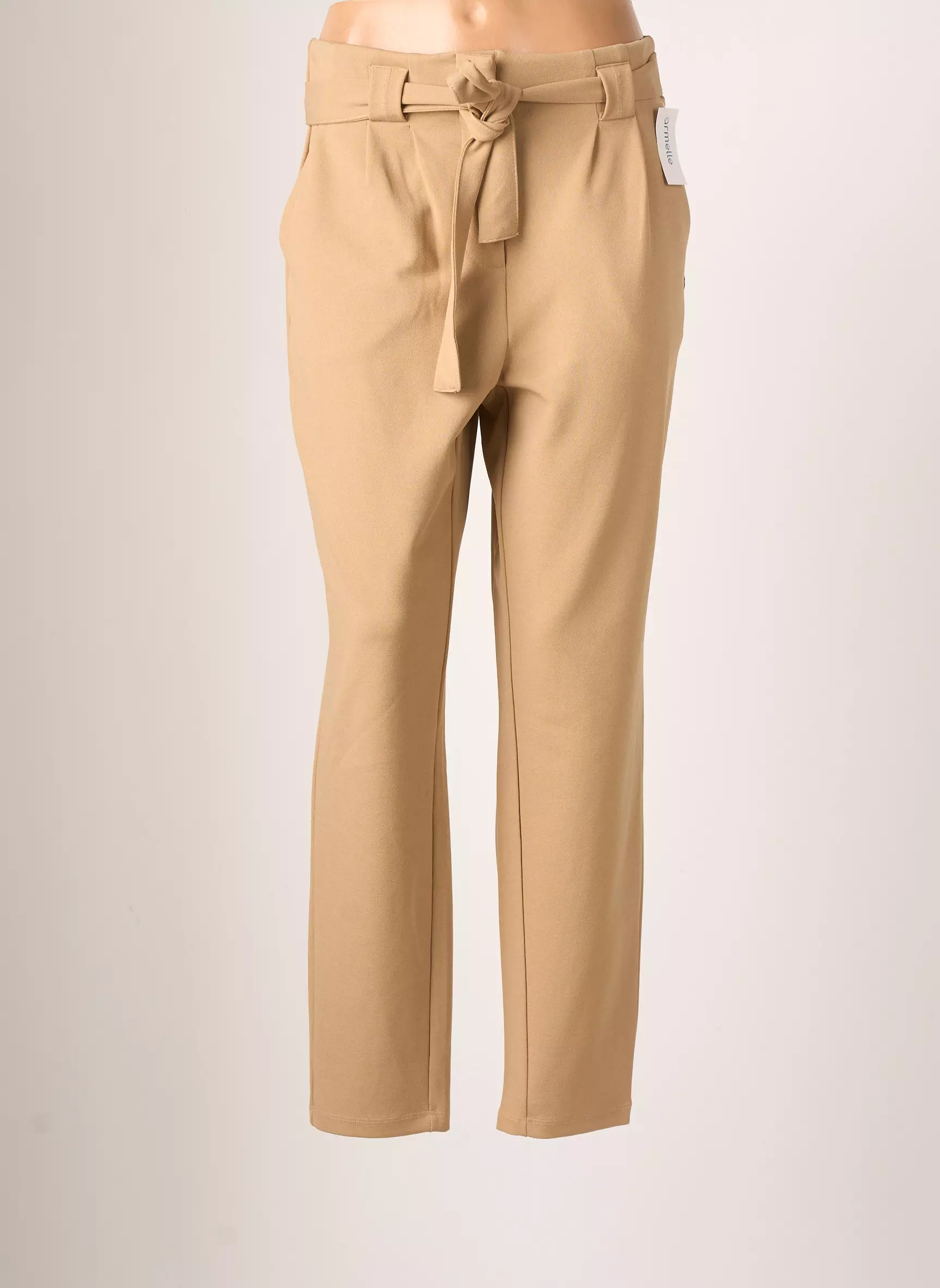 Garcia Pantalons Droits Femme couleur beige