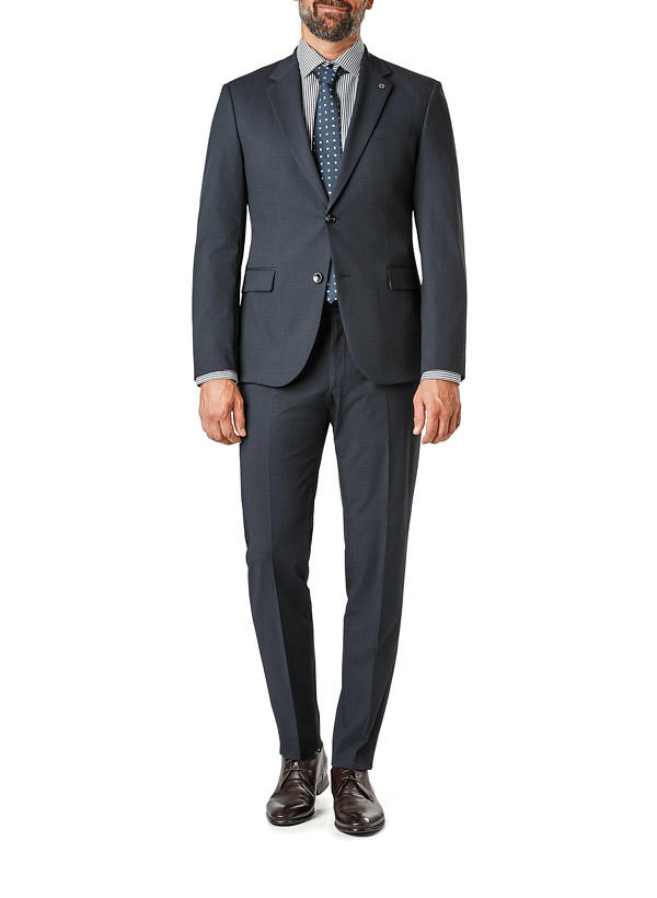Strellson, Anzug Aidan-Melwin, Slim Fit, Mikrofaser, dunkelblau