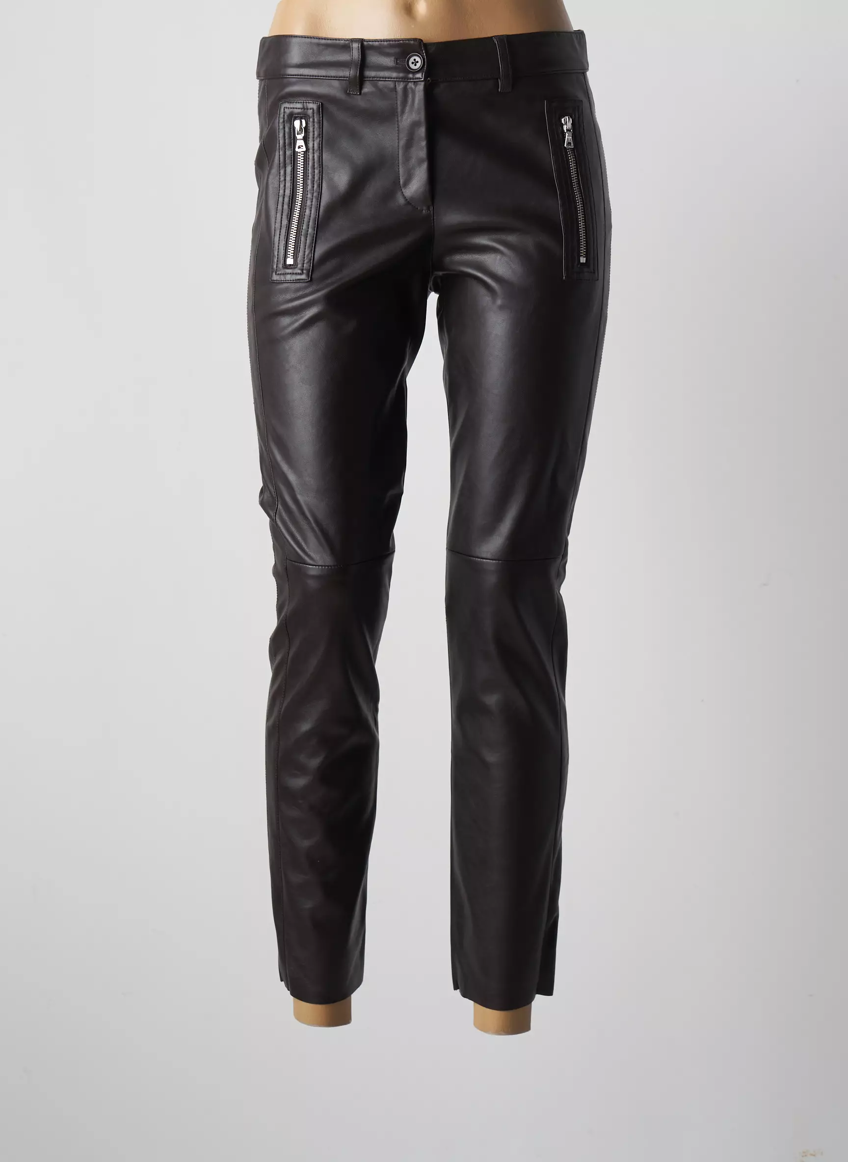 Marc Aurel Pantalons Slim Femme couleur marron