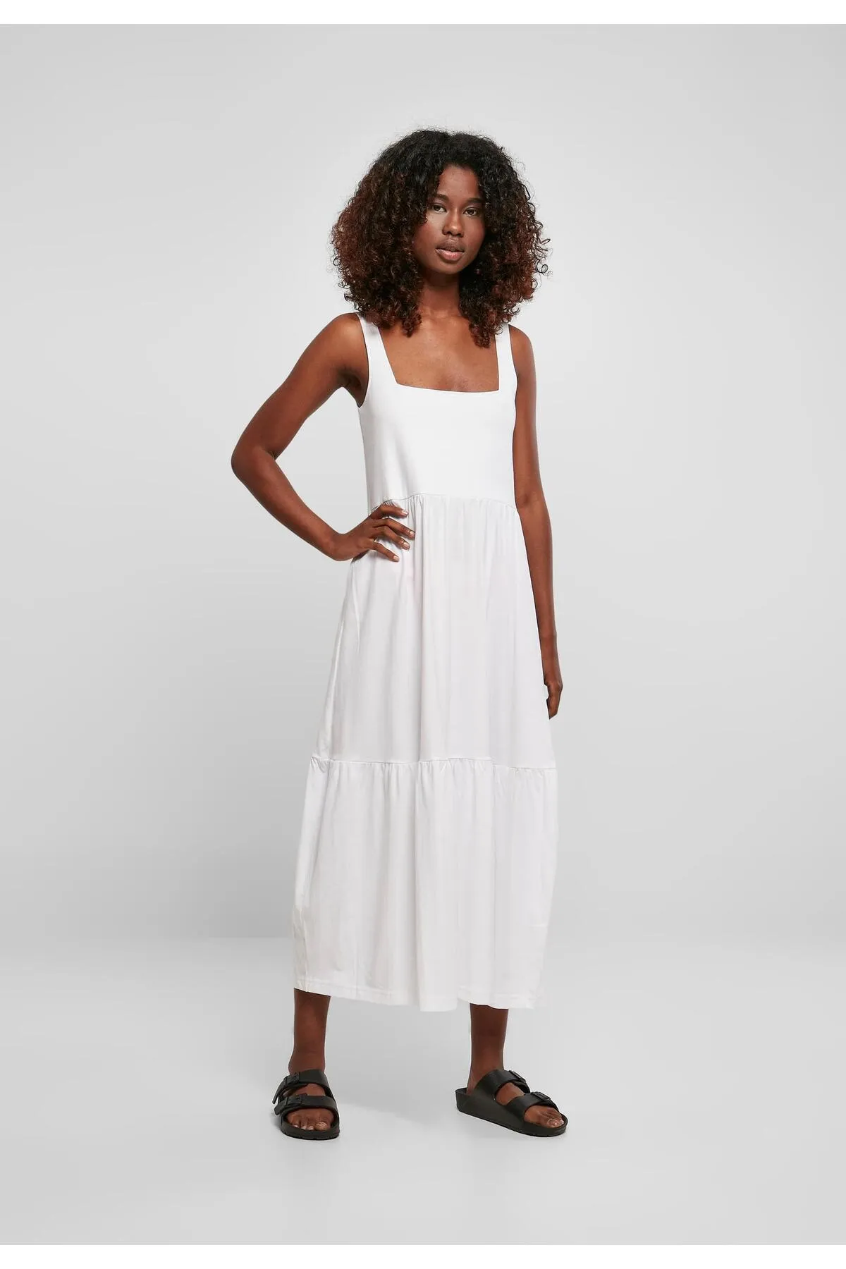 Urban Classics  Damen 7/8-langes Volant-Sommerkleid für Damen