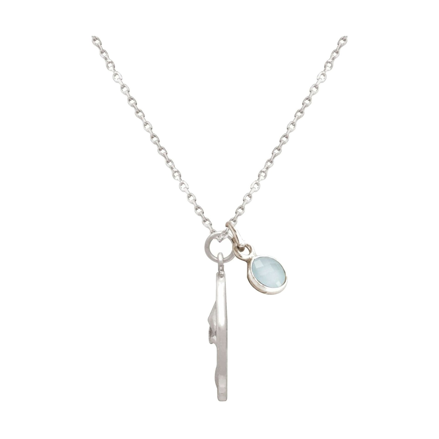 Kette mit Anhänger 'Schnecke auf Pilze Chalcedon'