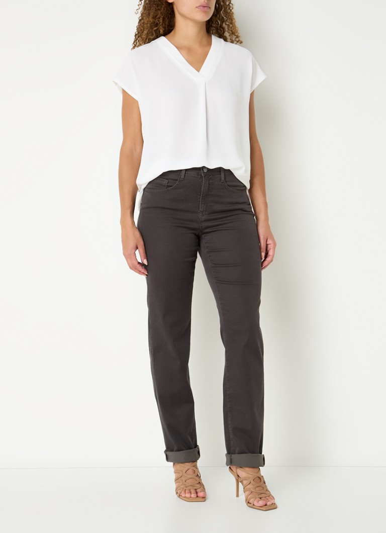 Pantalon chino BRAX Carola taille mi-haute coupe slim en mélange de lyocell