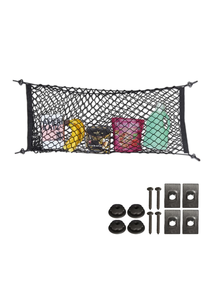 relaxdays Gepäcknetz in Schwarz - (B)90 x (H)40 cm günstig kaufen onesize