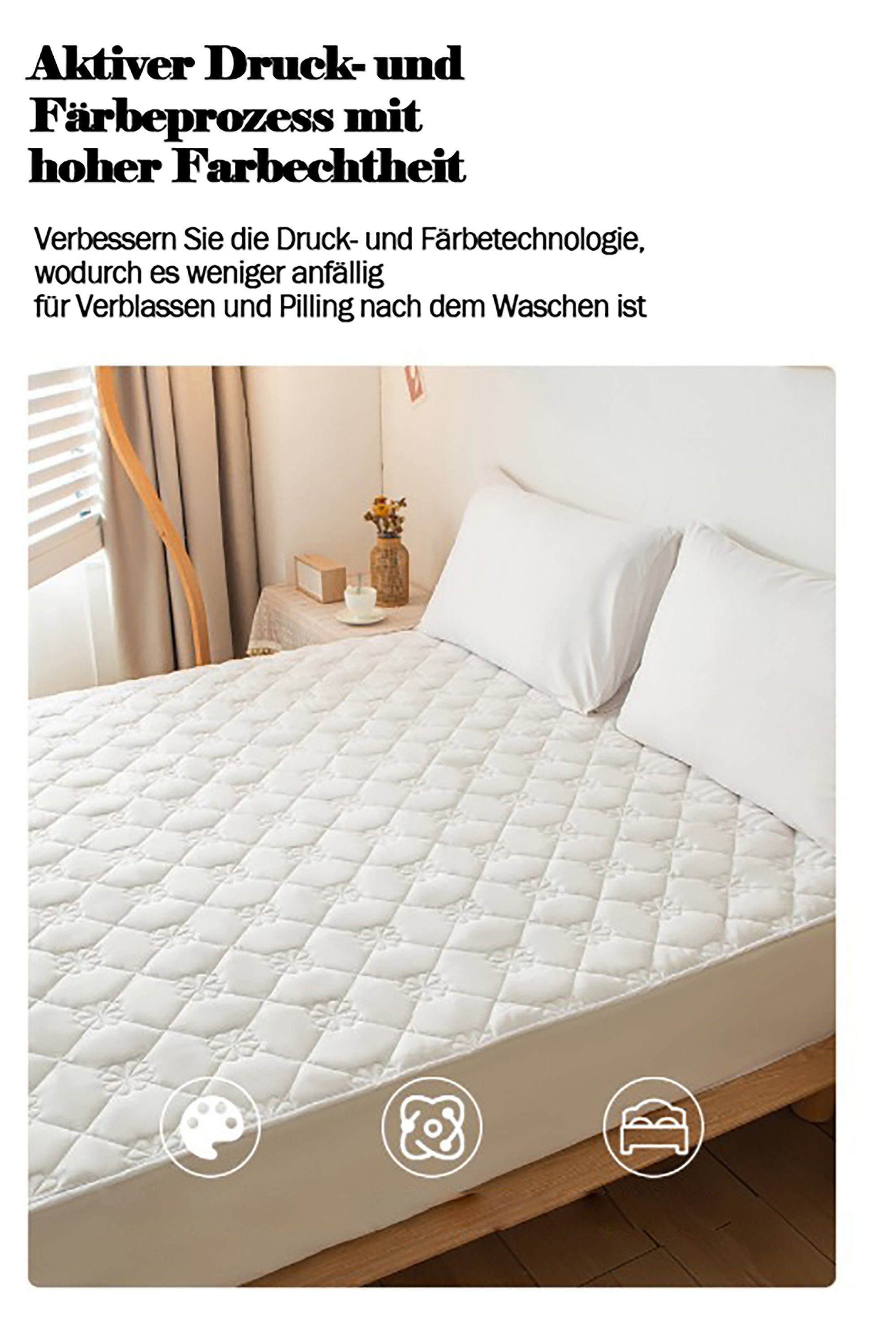 Matratzenschoner 360 Grad Rundumschutz Matratzenschoner 120*200cm 90*200cm 180*200cm KUGI, Geeignet für 5-30cm, Wasserdicht und tmungsaktiv, Baumwolle