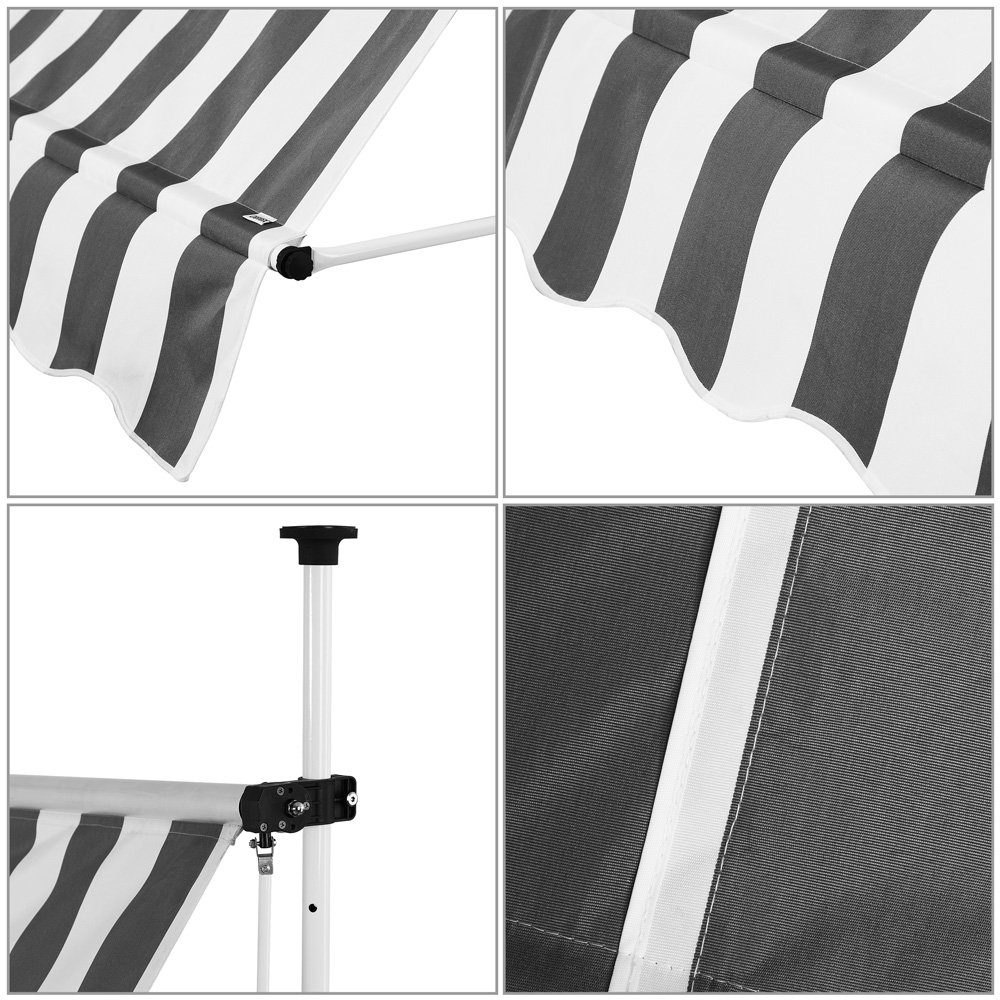 Detex Klemmmarkise Detex Klemmmarkise 150 cm breit Höhenverstellbar Handkurbel