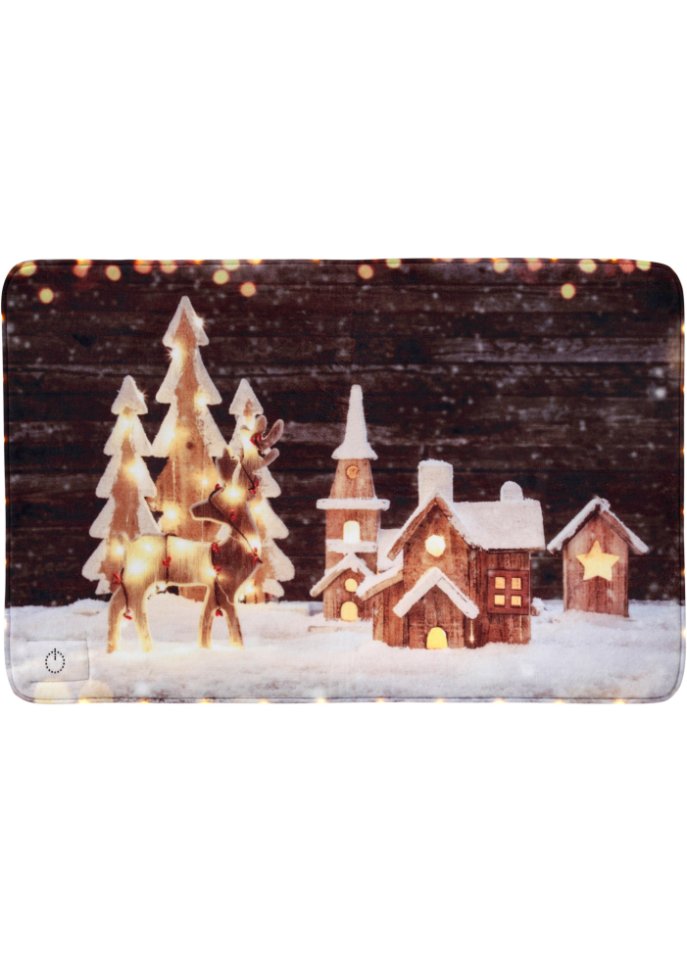 LED Dekomatte mit Weihnachtsaufdruck