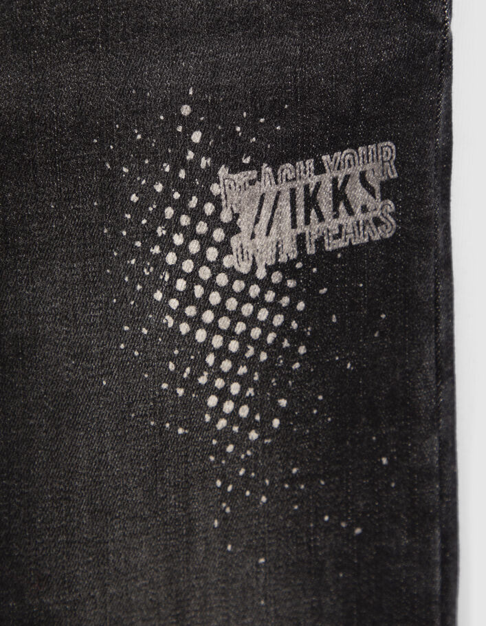 Jean SLIM gris ultra-résistant avec print garçon