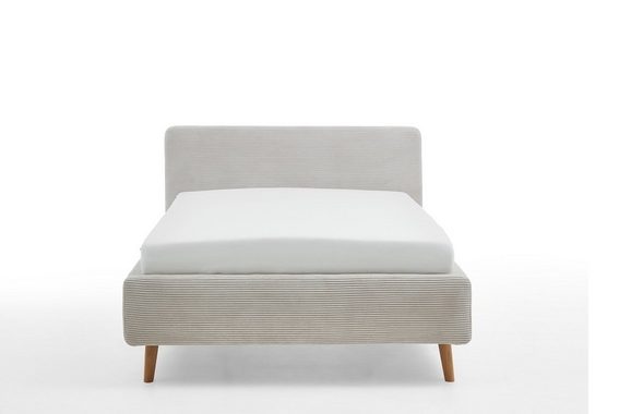 meise.möbel Holzbett Polsterbett Mattis Cord, beige, 140/160/180 x 200 cm, verschiedene