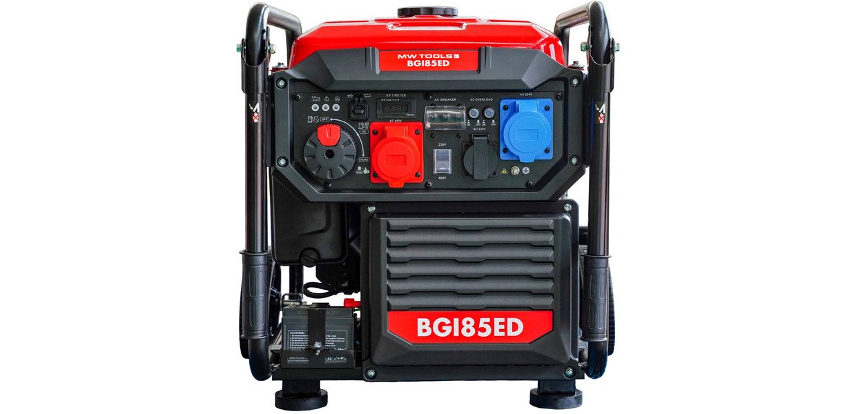 MW-Tools 724562444 BGI85ED Benzin invertergenerator 8,5 kW 3x400 + 230 V ATS stik elektrisk start