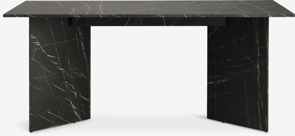 Mesa de jantar KRONDAL 90x180 em mármore preto