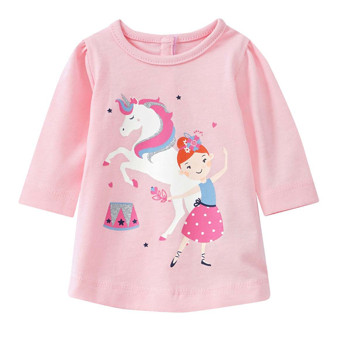 Mädchen Langarmshirt mit Puppenshirt im Set