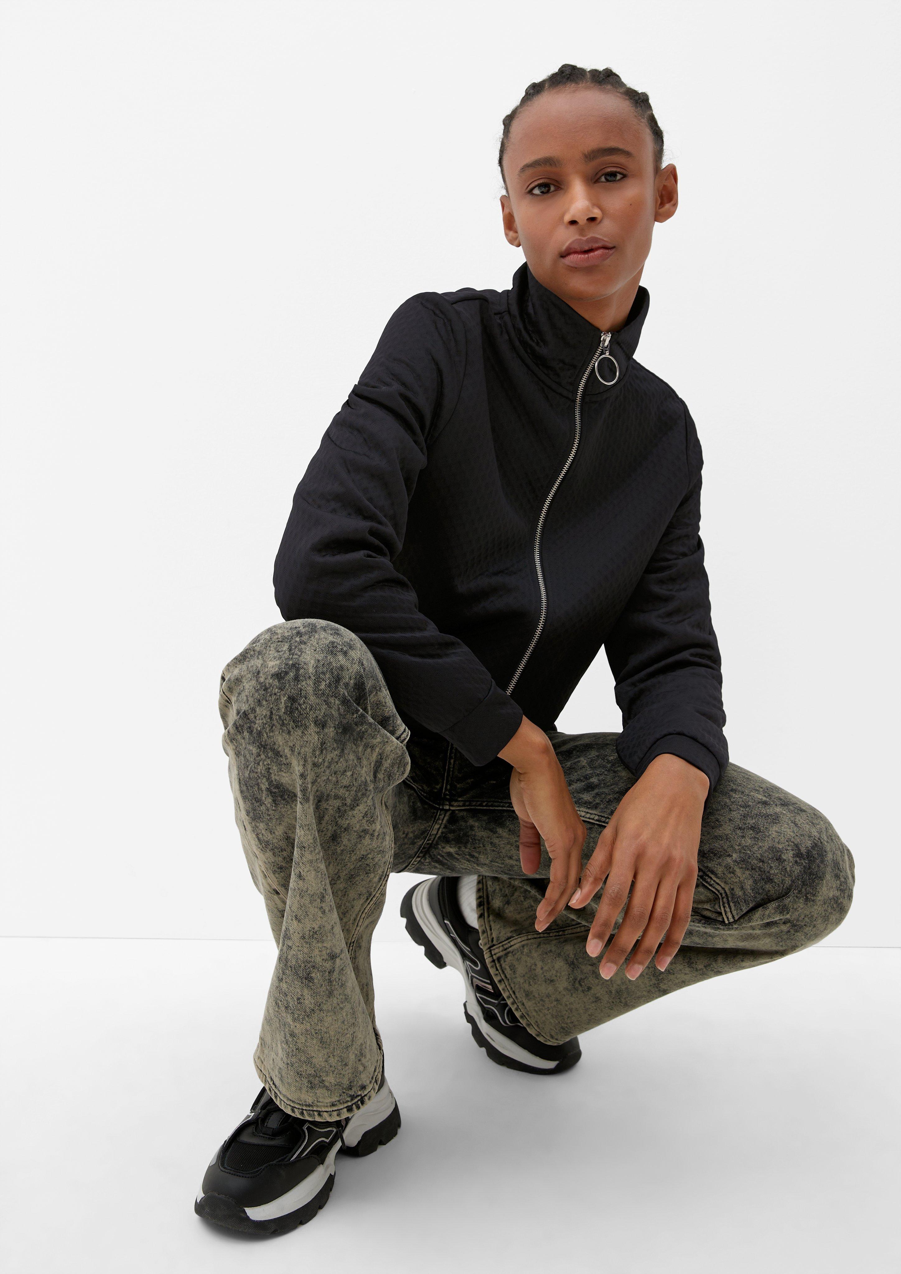 Jacquard-Jacke mit Stehkragen  2126091-9999