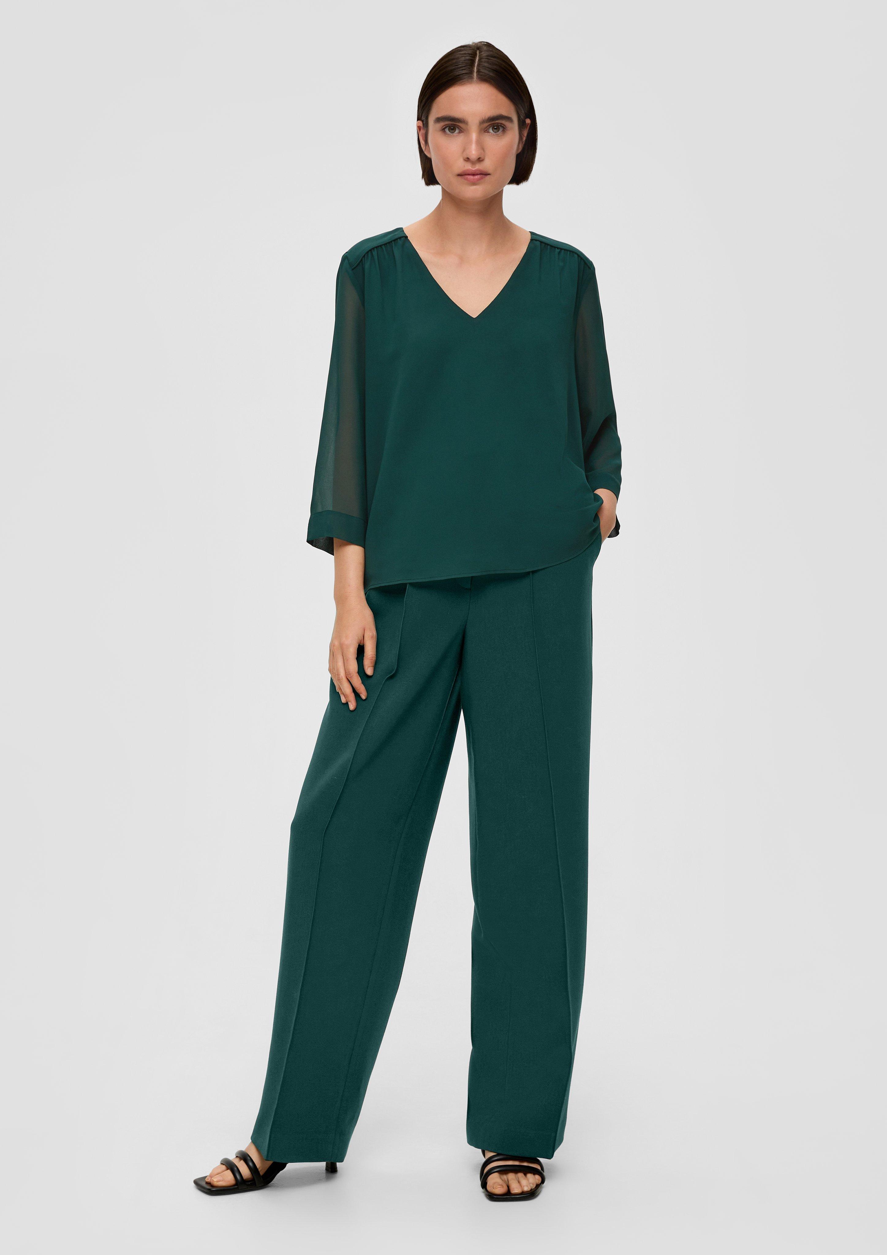 Chiffonbluse mit Viskosefutter  2136584-7889