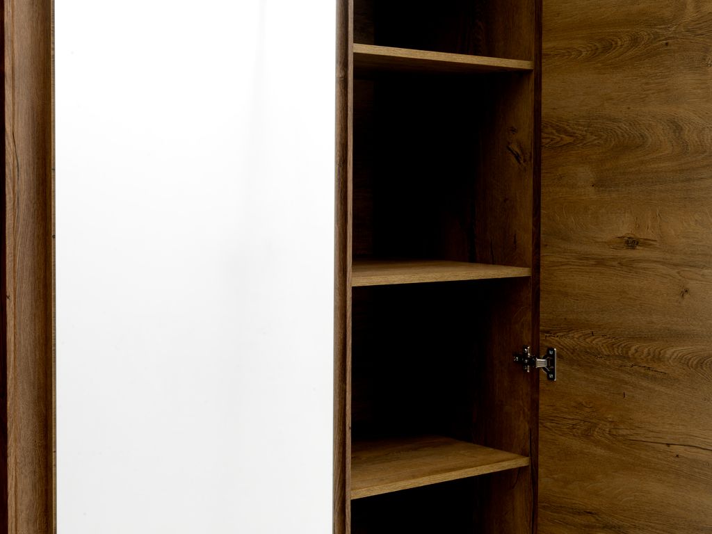Meuble VEDDE 220x197 avec miroir couleur chêne sauvage