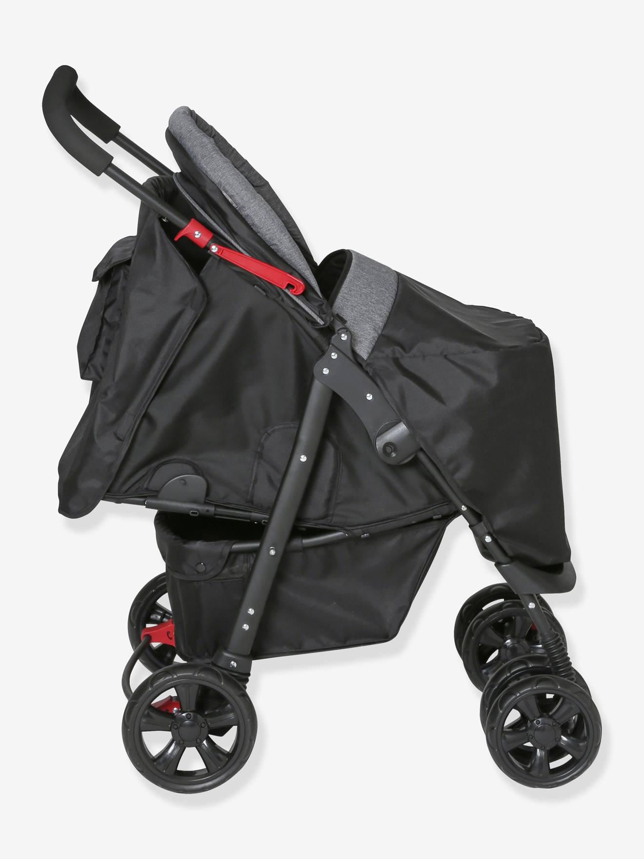 Vertbaudet Kombi-Kinderwagen PRIMACITY + Babyschale PRIMASIT - schwarz/grau