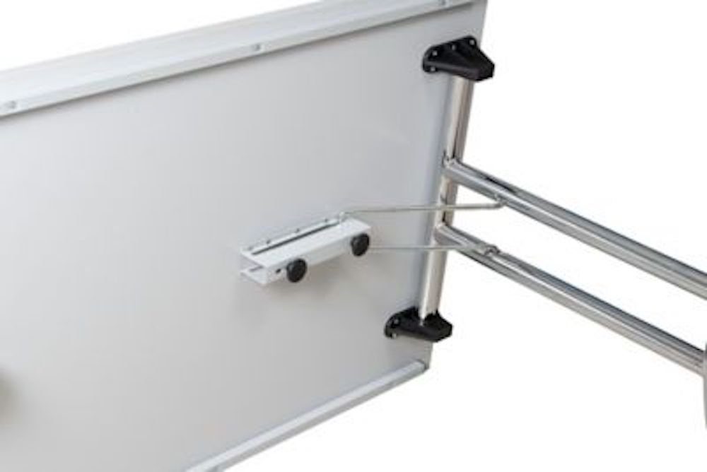 PROREGAL® Klapptisch Klapptisch Lizard, C-Fuß-Gestell, HxBxT 75x140x70cm, Chrom-Buche
