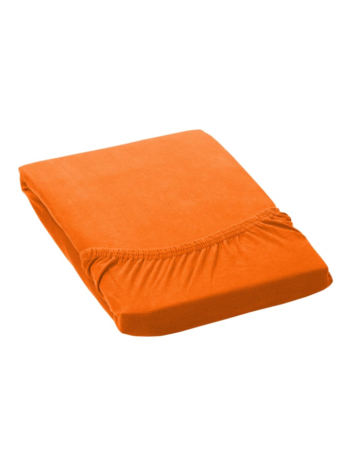 GMD Living Jersey Premium Spannbettlaken JANNEBY in Farbe Terracotta günstig kaufen
