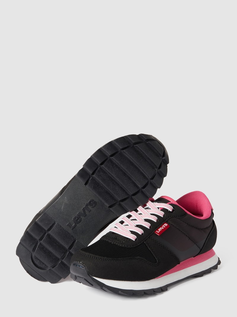 Sneaker mit Label-Details Modell 'ALEX' in schwarz