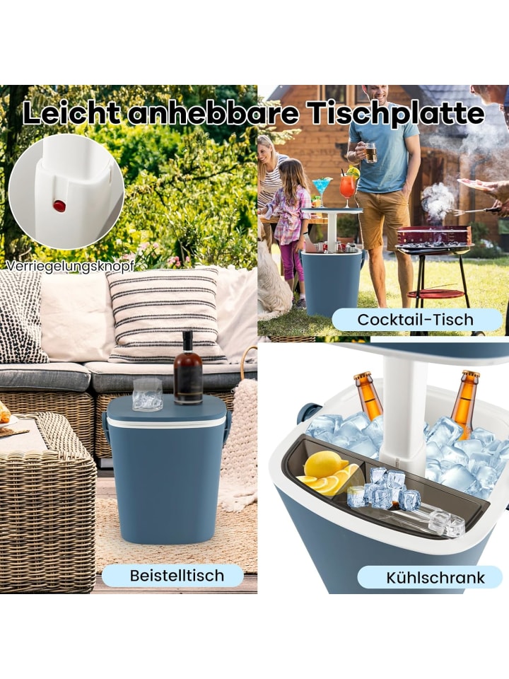 COSTWAY 3-in-1 Kühltisch Cool Bar in Blau günstig kaufen onesize