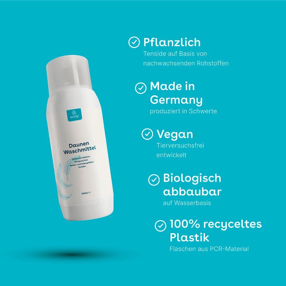 eco:fy Daunenwaschmittel Spezialwaschmittel (Silikon- und Phosphatfrei)