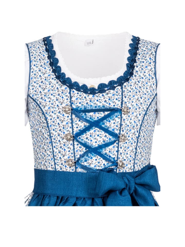 Nübler Kinderdirndl 3-teilig Doris in Blau günstig kaufen