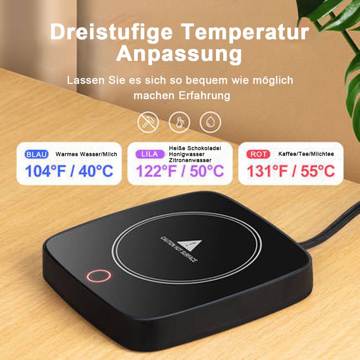 Yoyaxi Tassenwärmer Intelligenter Kaffeetassenwärmer - Getränke warmhalten
