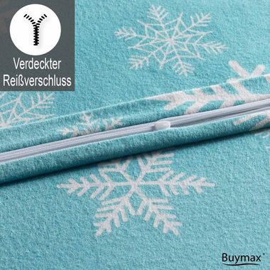 Bettwäsche, Buymax, Biber, 2 teilig, Biber Flanell 100% Baumwolle Winterbettwäsche