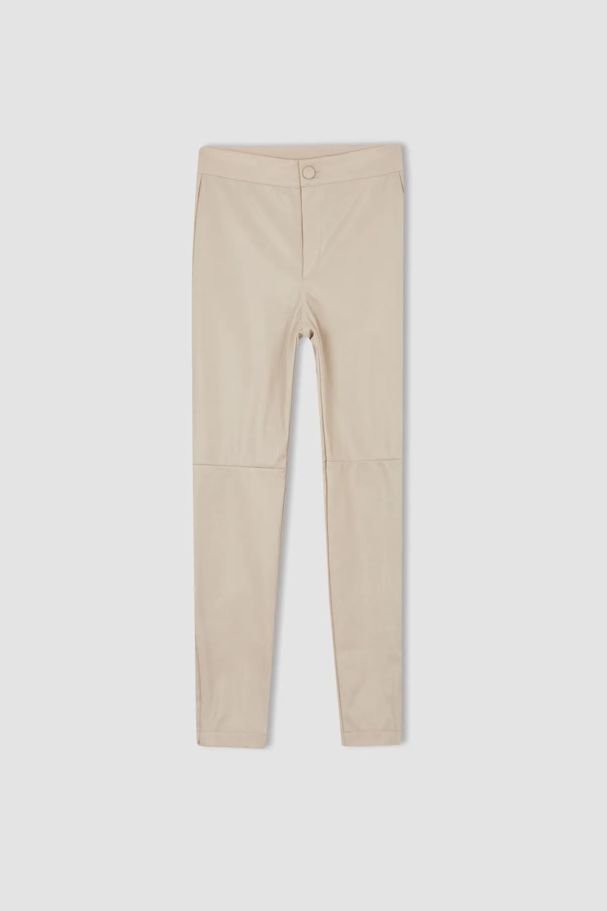 DeFacto  Leggings aus Kunstleder mit Reißverschluss am Bein und hoher Taille