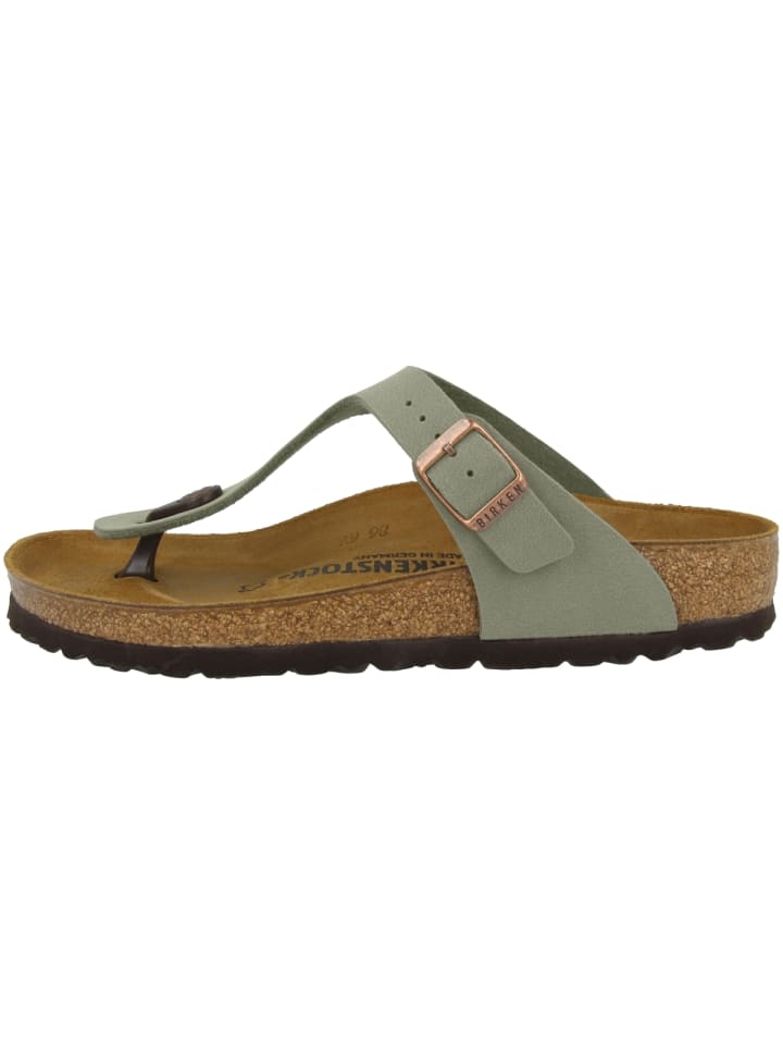 Birkenstock Zehensandale Gizeh Birko-Flor Nubuk normal in grau günstig kaufen