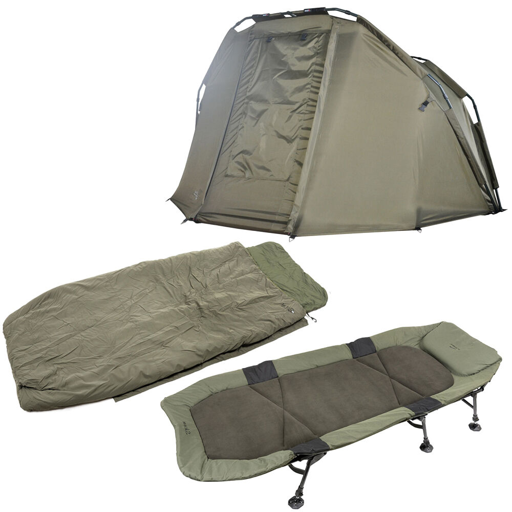 Xanthor XS Bedchair Comfort Pack + Air Tech Sleeping Bag S3 + Carp Addict Biwy