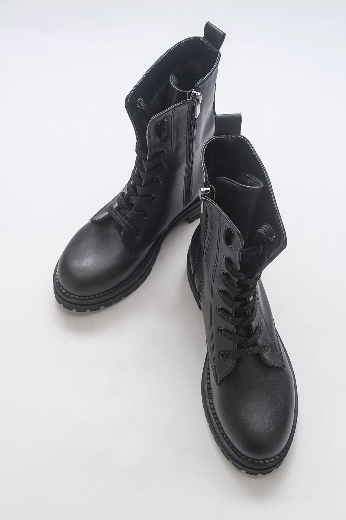 LuviShoes  Singa Black Skin Damenstiefel