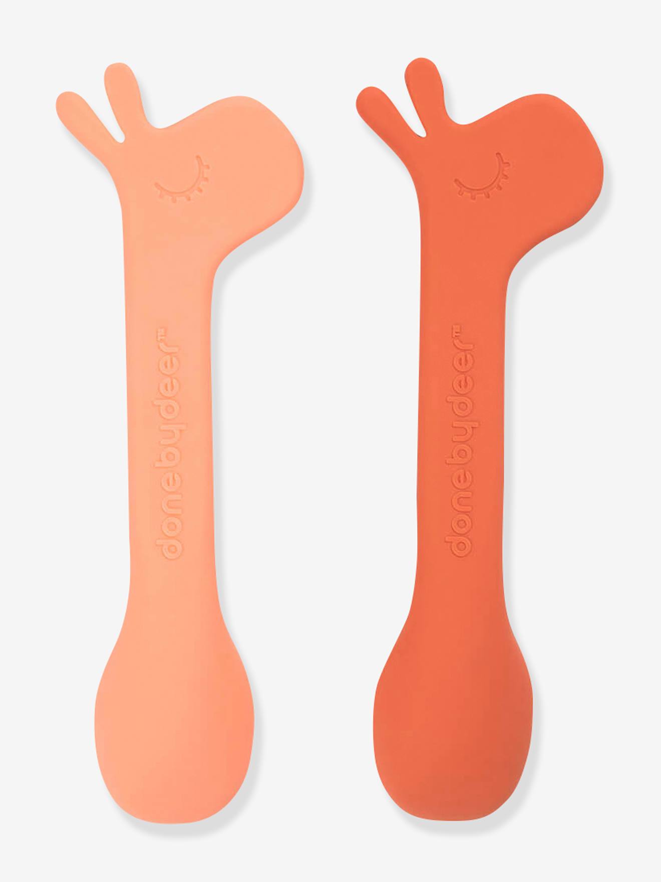 Lot de 2 cuillères en silicone Lalee DONE BY DEER orange