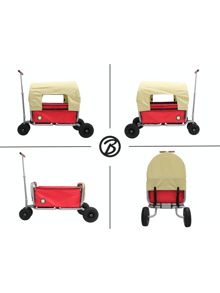 Beachtrekker Beachtrekker LiFe faltbarer Bollerwagen (Rot)   Bremse   Sonnenverdeck günstig kaufen onesize