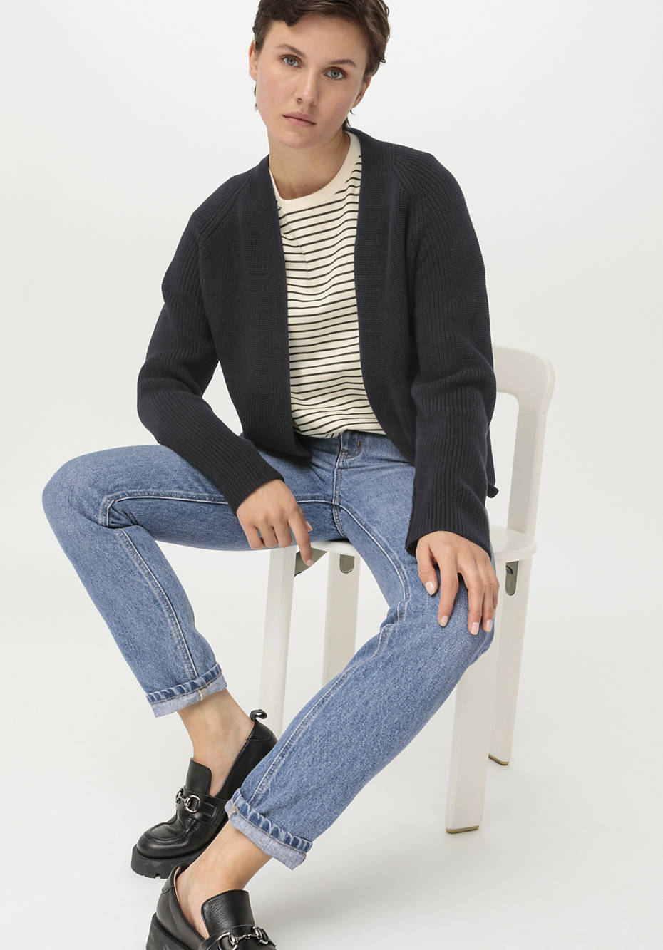 Strickjacke aus reiner Bio-Baumwolle