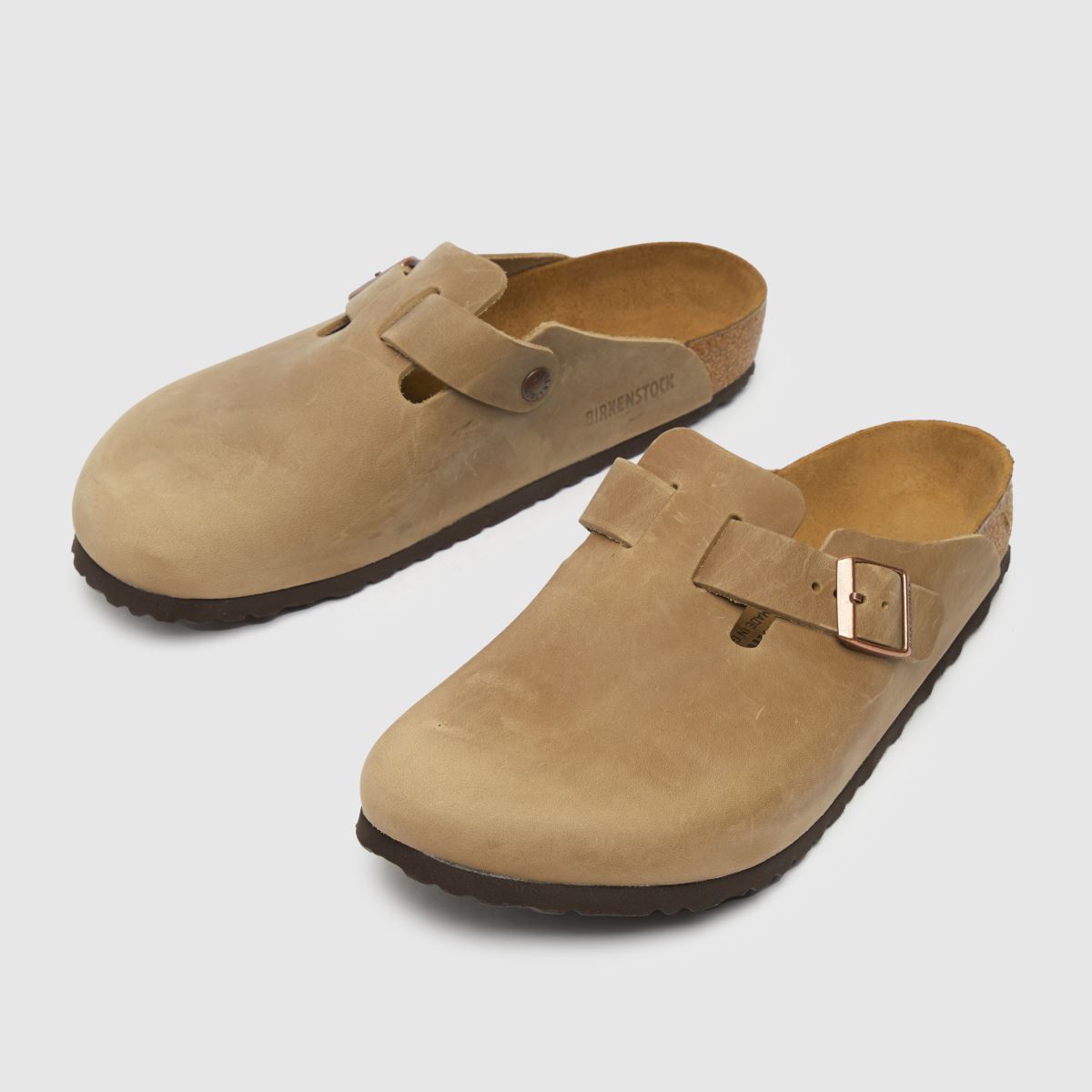 BIRKENSTOCK Boston klumpa szandál dohánybarna színben