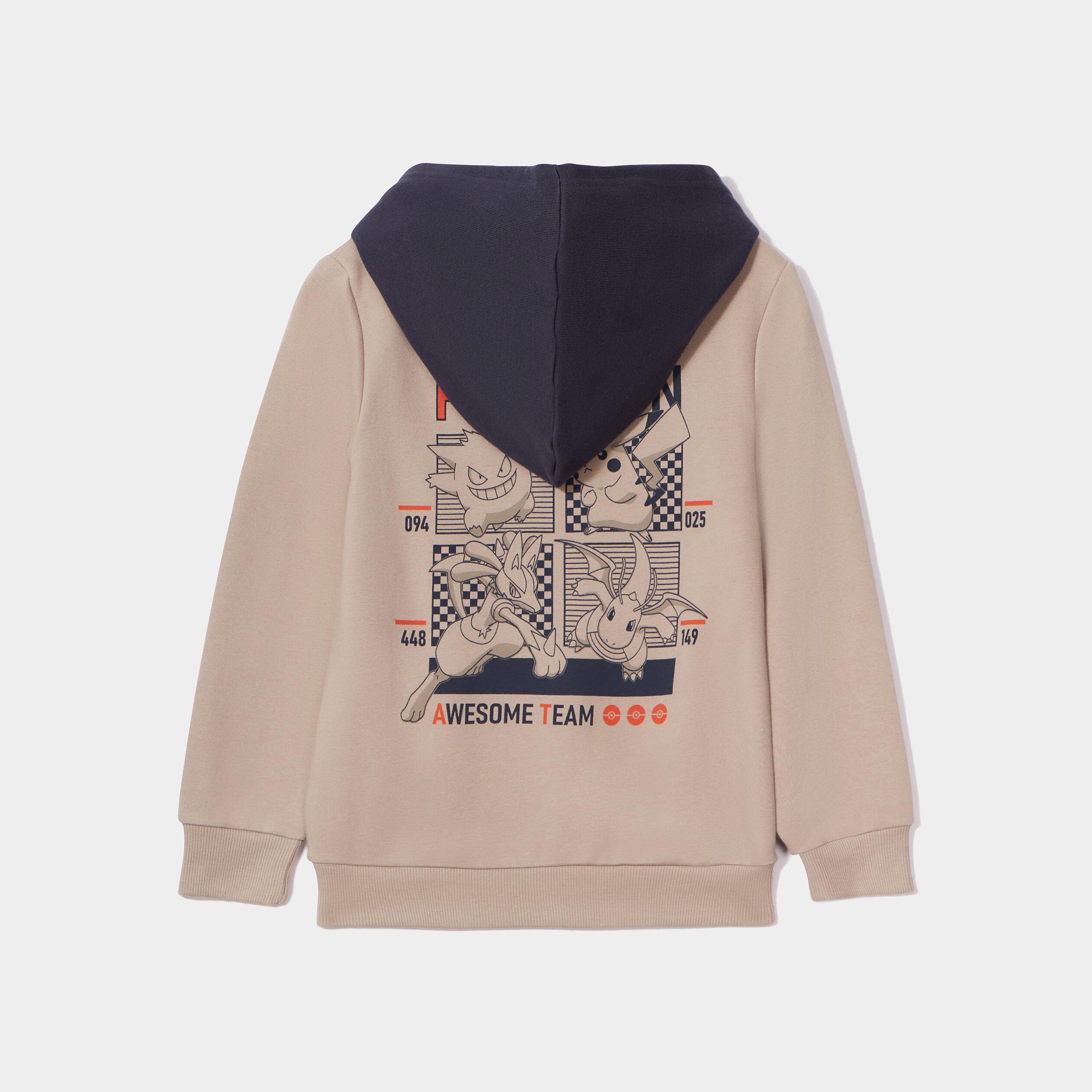 Sweat à capuche hoodie coton Pokémon sable garçon | La Halle