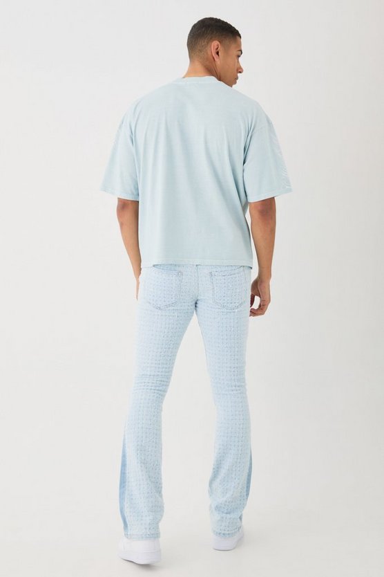 Zerrissene Slim-Fit Cargo-Jeans