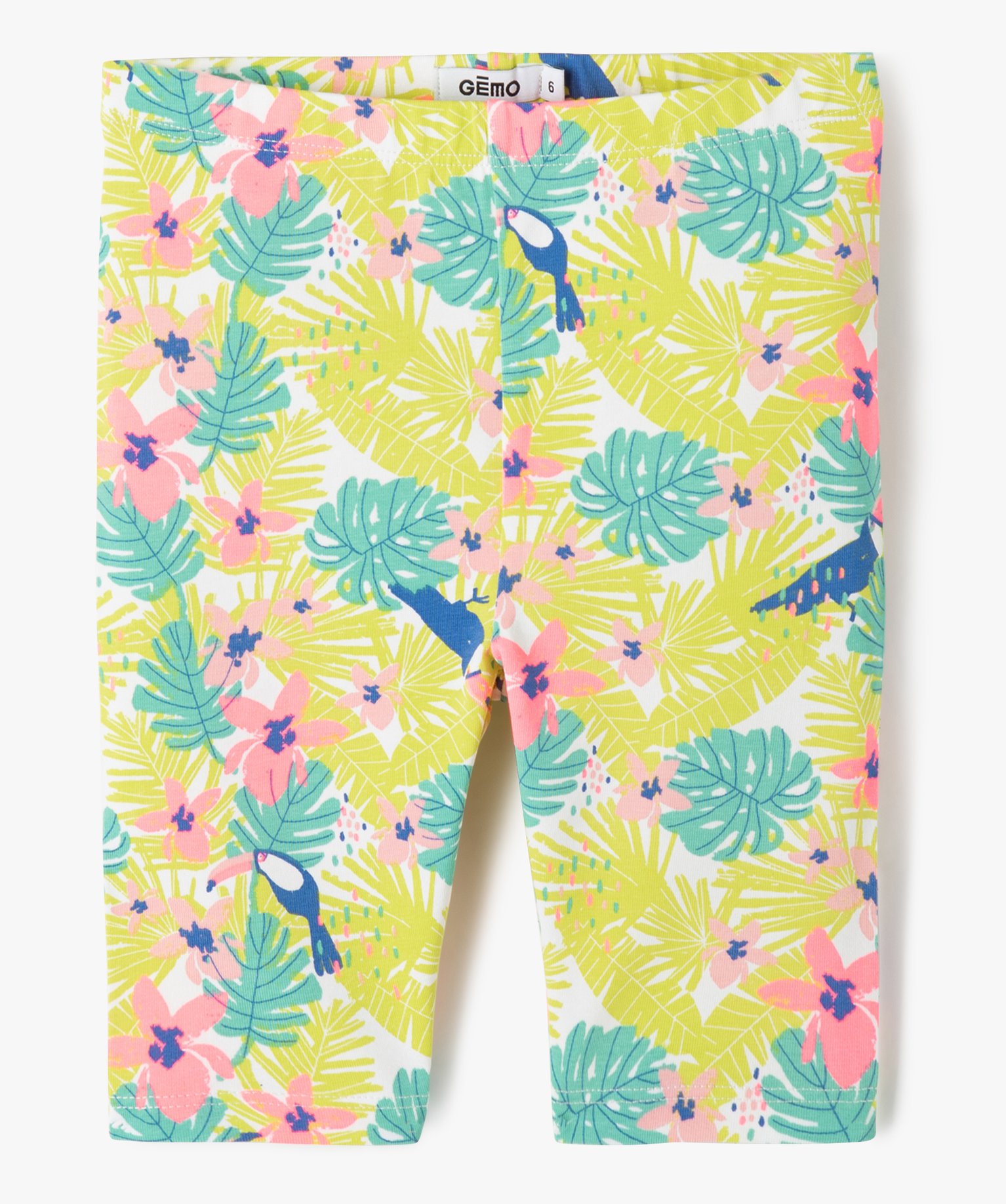 Leggings court à motifs exotiques fille multicolore | GEMO