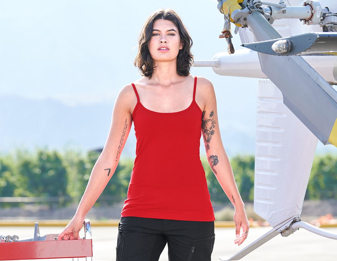 e.s. Spaghetti-Top cotton stretch, Damen