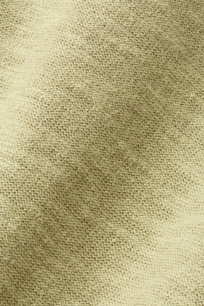Kurzärmeliger Pullover, Baumwoll-Leinenmix