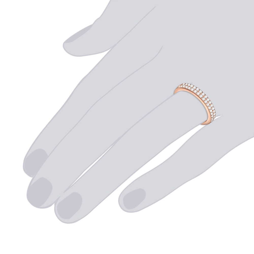 Rafaela Donata Bague en argent Argent sterling Oxyde de zirconium (CZ) en Or rose Bague