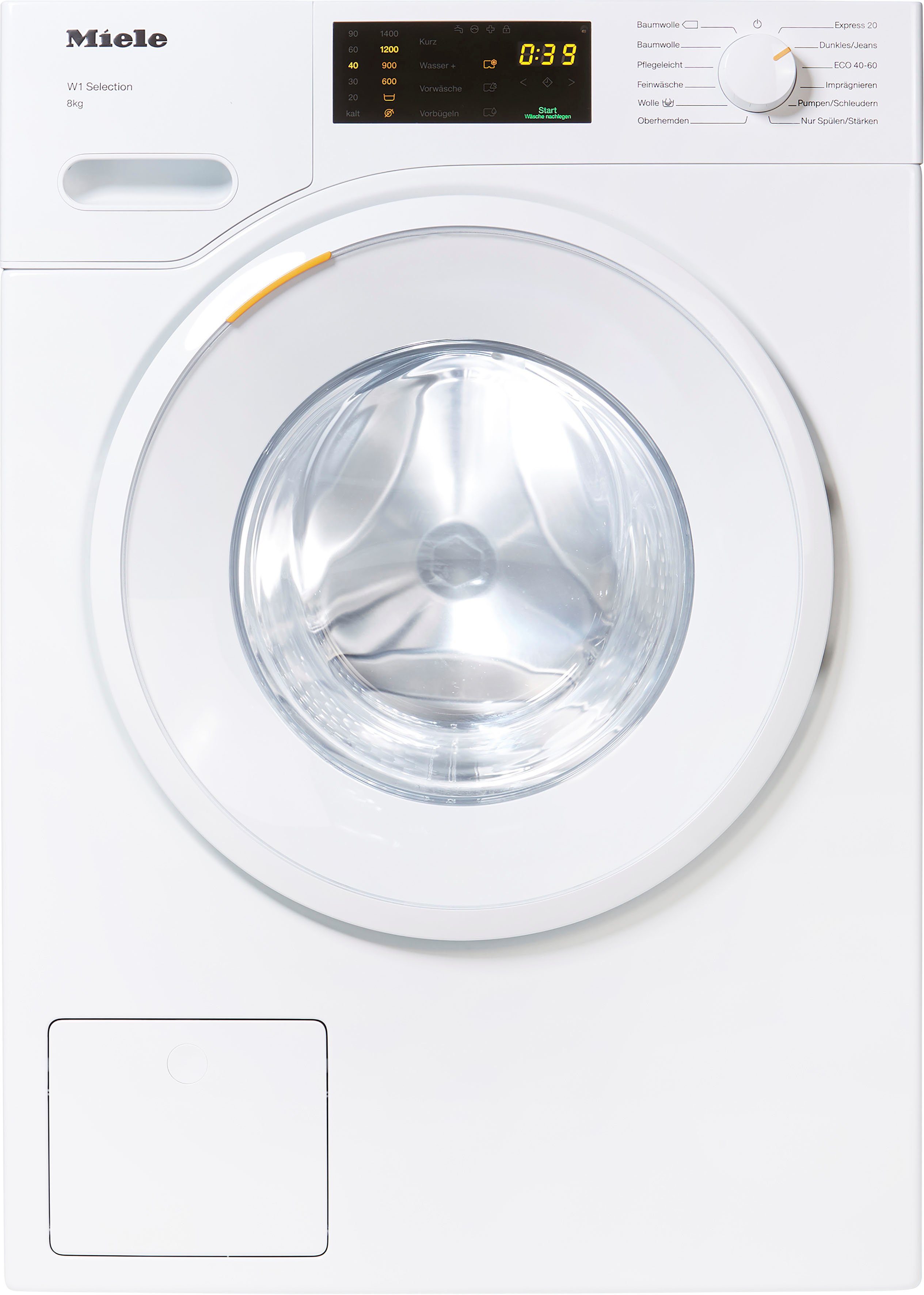 Miele Waschmaschine WSD123 WCS 8kg, 8 kg, 1400 U/min, Vorbügeloption
