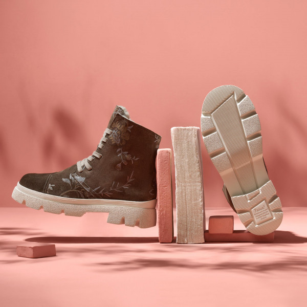 KANGAE Schnürboots - Bark/Kombi
