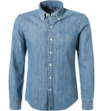 Polo Ralph Lauren, Jeanshemd, Slim Fit, Baumwolle, mittelblau