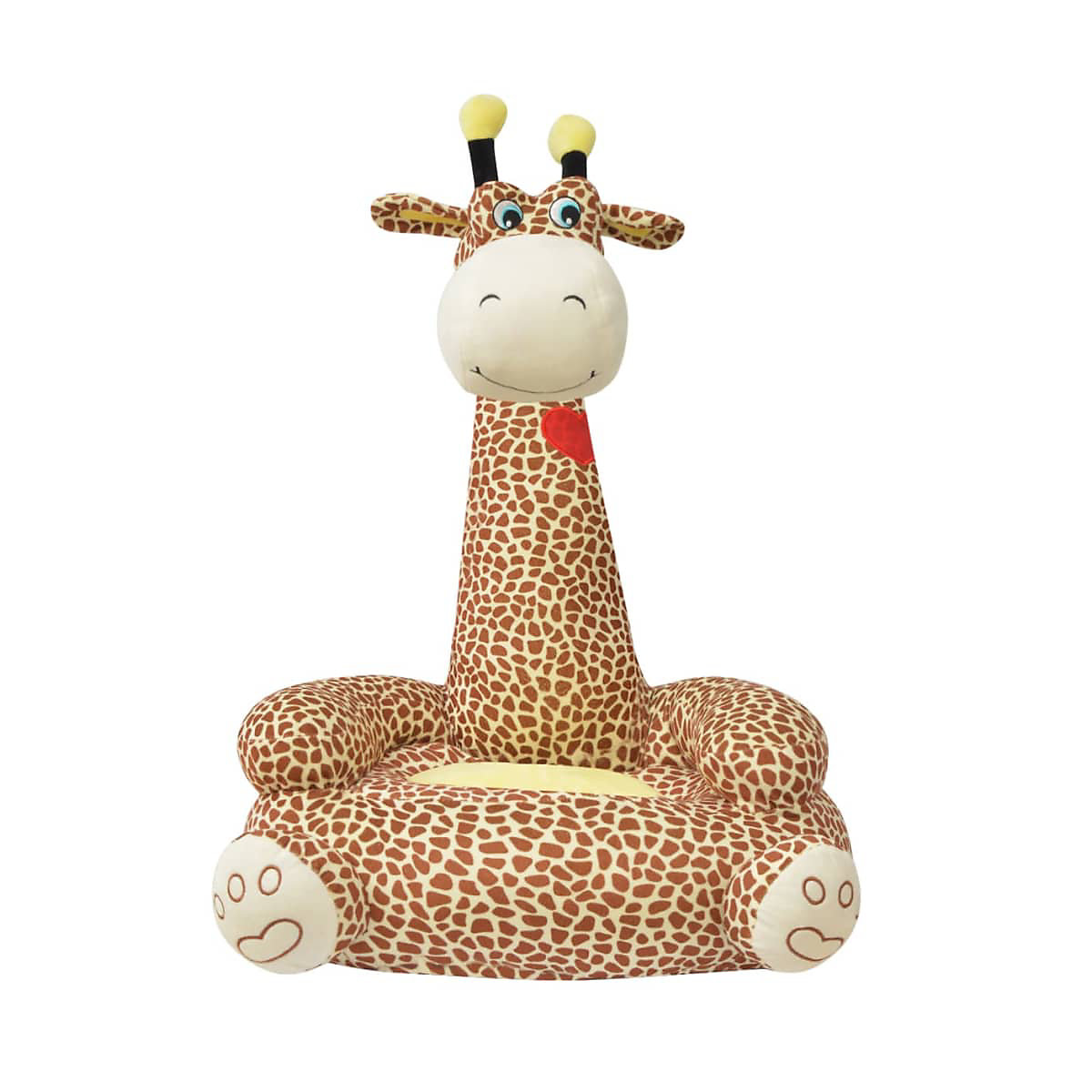 Plüsch-Kindersessel Giraffe Braun Kinderstuhl