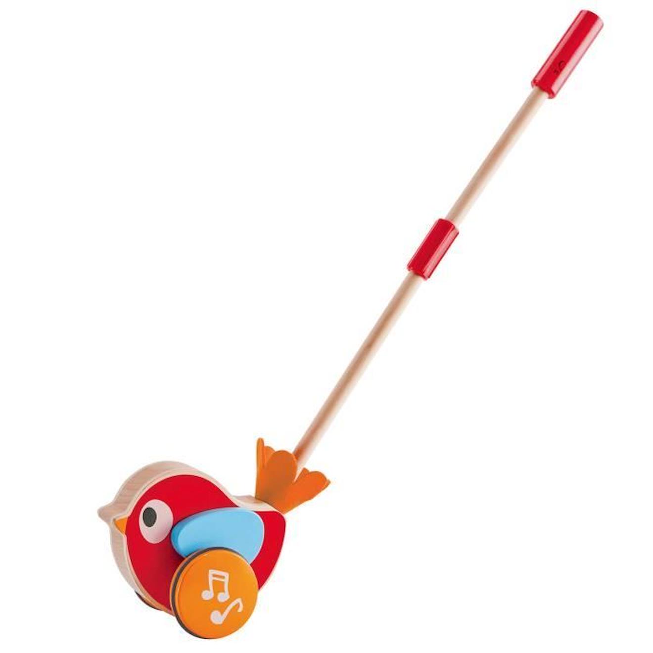 Hape Jouet à pousser musical Lilly rouge E0353 rouge