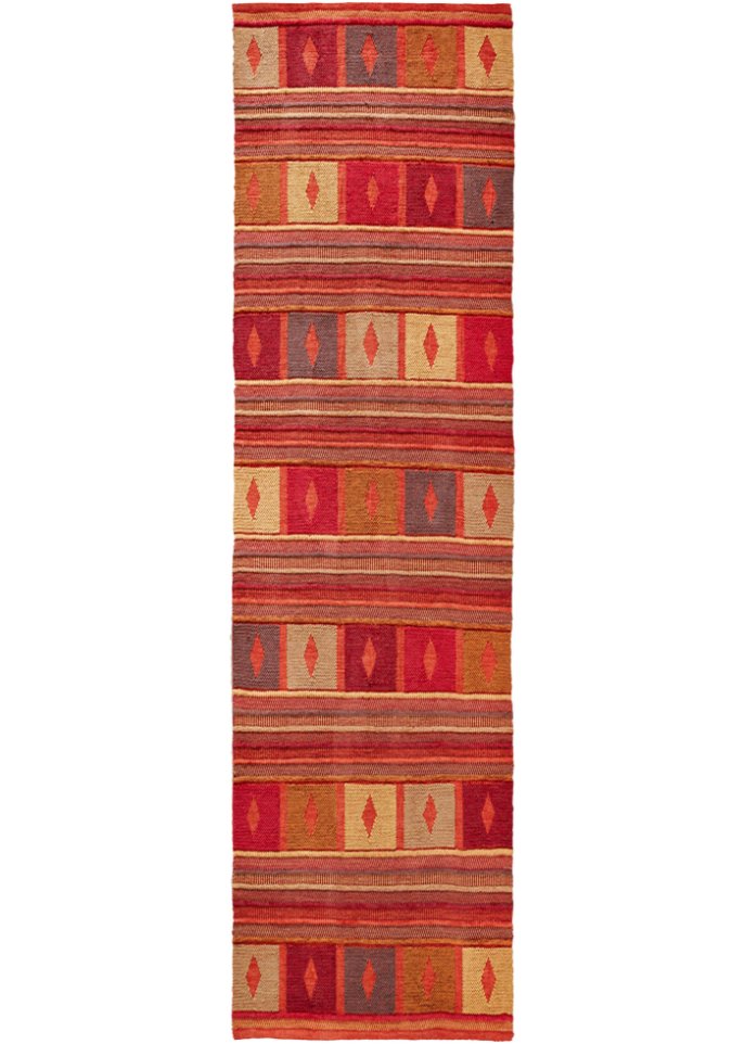 Kelim-Teppich in warmen Farben